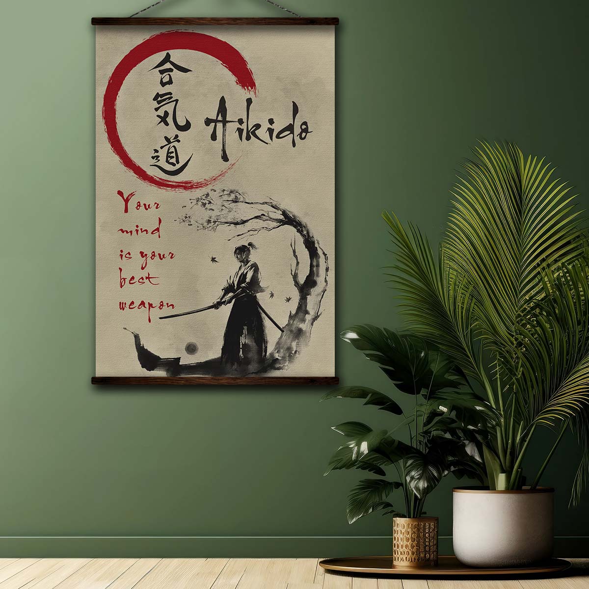 Aikido Wall Art - Aikido Poster - Aikido Canvas - Your Mind Is Your Best Weapon - AI007 - Vertical Poster - Vertical Canvas