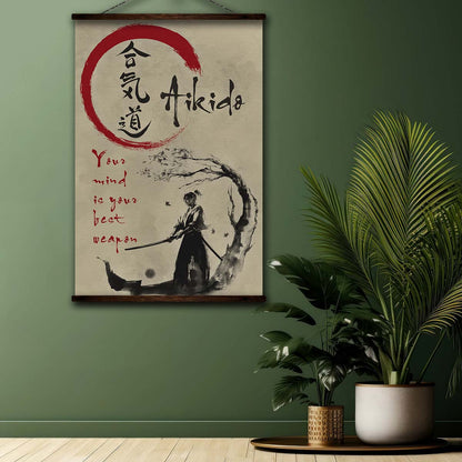 Aikido Wall Art - Aikido Poster - Aikido Canvas - Your Mind Is Your Best Weapon - AI007 - Vertical Poster - Vertical Canvas
