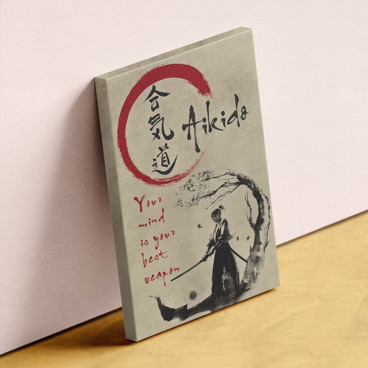 Aikido Wall Art - Aikido Poster - Aikido Canvas - Your Mind Is Your Best Weapon - AI007 - Vertical Poster - Vertical Canvas