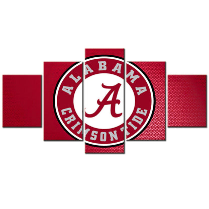 American Football - 5 Pieces Wall Art - AF5030 - Alabama Crimson Tide Football - American Football Poster - American Football Canvas