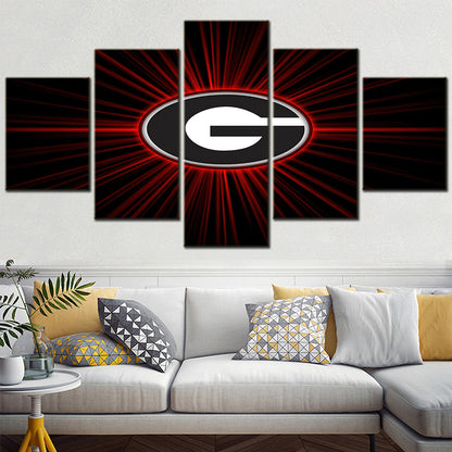 American Football - 5 Pieces Wall Art - AF5056 - Georgia Bulldogs Football - American Football Poster - American Football Canvas