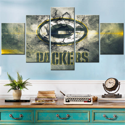 American Football - 5 Pieces Wall Art - AF5010 - Green Bay Packers - American Football Poster - American Football Canvas