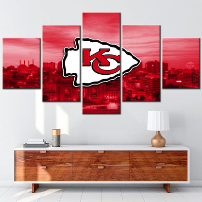 American Football - 5 Pieces Wall Art - AF5071 - Kansas City Chiefs - American Football Poster - American Football Canvas