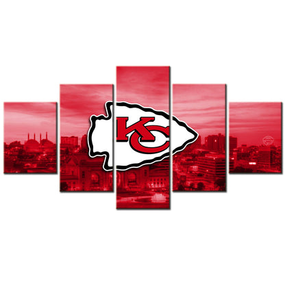 American Football - 5 Pieces Wall Art - AF5071 - Kansas City Chiefs - American Football Poster - American Football Canvas