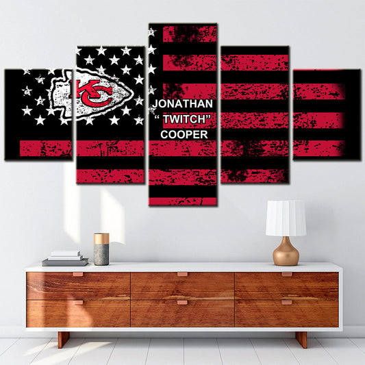American Football - 5 Pieces Wall Art - AF5068 - Kansas City Chiefs - Jonathan ‚Äú Twitch‚Äù Cooper - American Football Poster - American Football Canvas