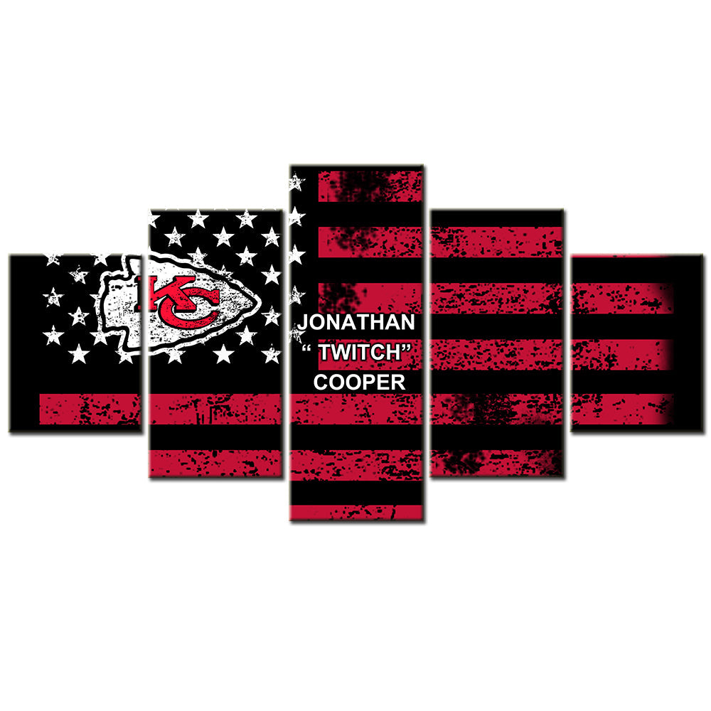 American Football - 5 Pieces Wall Art - AF5068 - Kansas City Chiefs - Jonathan ‚Äú Twitch‚Äù Cooper - American Football Poster - American Football Canvas