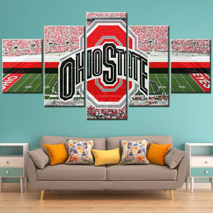 American Football - 5 Pieces Wall Art - AF5018 - Ohio State - American Football Poster - American Football Canvas
