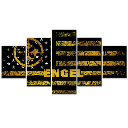American Football - 5 Pieces Wall Art - AF5077 - Pittsburgh Steelers Engel - American Football Poster - American Football Canvas
