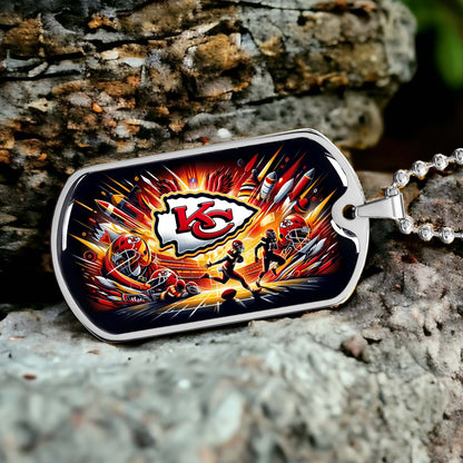 American Football - AFD016 - Detroit Lions NFL Super Bowl - American Football Dog Tag - Military Ball Chain - Luxury Dog Tag (Copy)