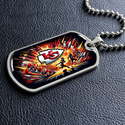American Football - AFD016 - Detroit Lions NFL Super Bowl - American Football Dog Tag - Military Ball Chain - Luxury Dog Tag (Copy)