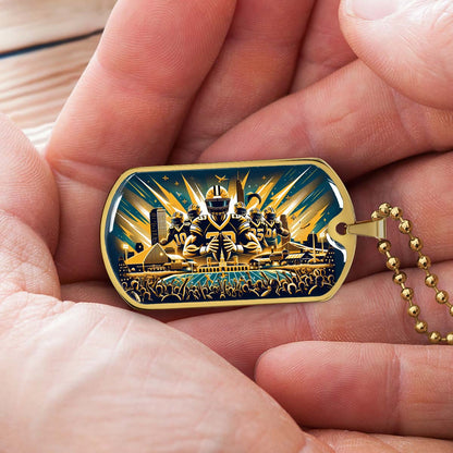 American Football - AFD031 - New Orleans Saints Dynamic - American Football Dog Tag - Military Ball Chain - Luxury Dog Tag