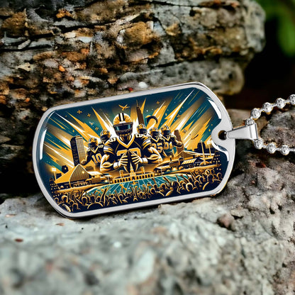 American Football - AFD031 - New Orleans Saints Dynamic - American Football Dog Tag - Military Ball Chain - Luxury Dog Tag