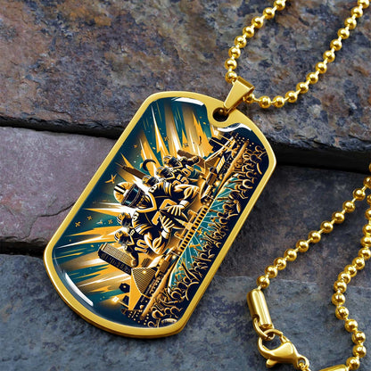 American Football - AFD031 - New Orleans Saints Dynamic - American Football Dog Tag - Military Ball Chain - Luxury Dog Tag