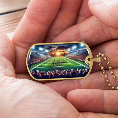 American Football - AFD033 - NFL Sunset Showdown - American Football Dog Tag - Military Ball Chain - Luxury Dog Tag