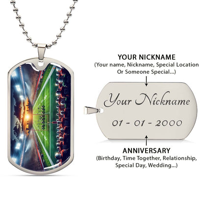 American Football - AFD033 - NFL Sunset Showdown - American Football Dog Tag - Military Ball Chain - Luxury Dog Tag