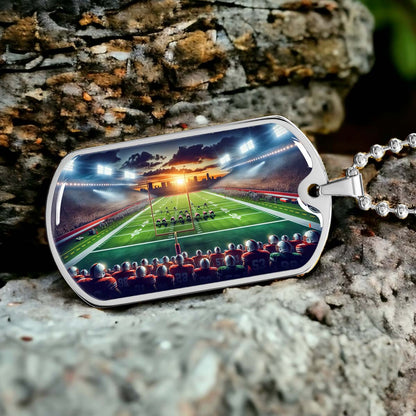American Football - AFD033 - NFL Sunset Showdown - American Football Dog Tag - Military Ball Chain - Luxury Dog Tag