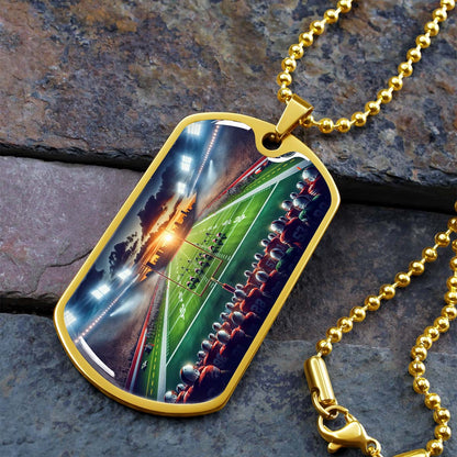American Football - AFD033 - NFL Sunset Showdown - American Football Dog Tag - Military Ball Chain - Luxury Dog Tag