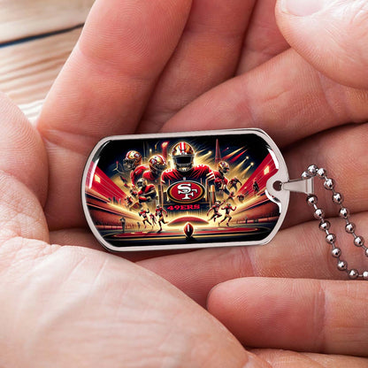 American Football - AFD042 - San Francisco 49ers NFL Super Bowl - American Football Dog Tag - Military Ball Chain - Luxury Dog Tag