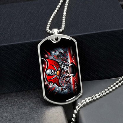 American Football - AFD050 - Tampa Bay Buccaneers NFL Super Bowl Team - American Football Dog Tag - Military Ball Chain - Luxury Dog Tag