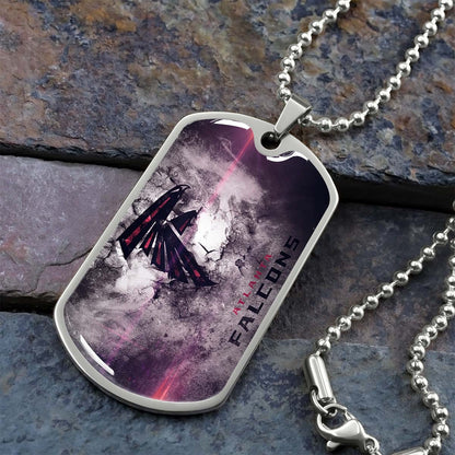 American Football - AFD053 - Atlanta Falcons - NFL Football Team - American Football Dog Tag - Military Ball Chain - Luxury Dog Tag