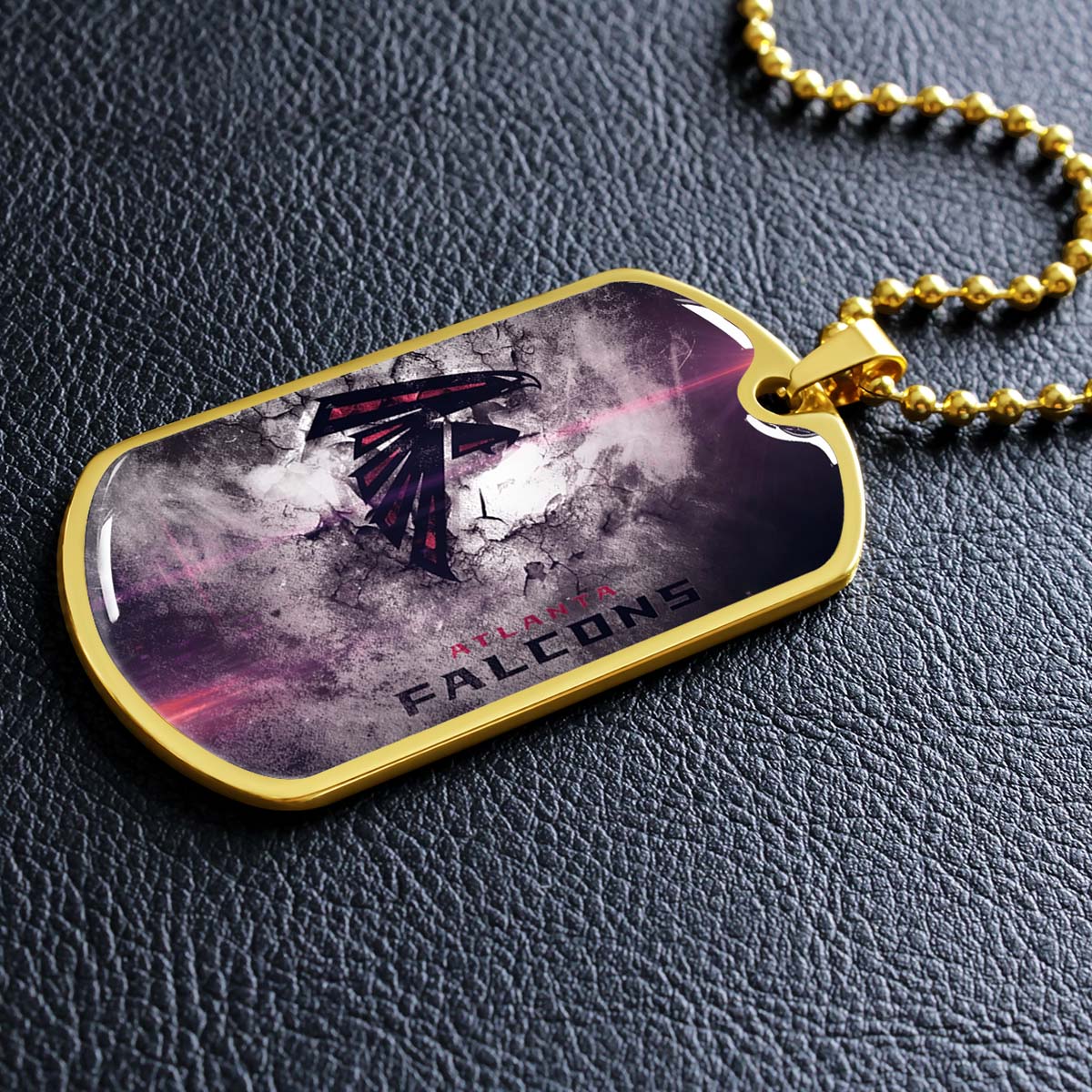 American Football - AFD053 - Atlanta Falcons - NFL Football Team - American Football Dog Tag - Military Ball Chain - Luxury Dog Tag