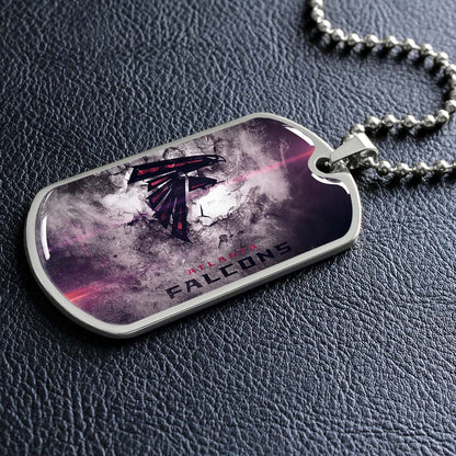 American Football - AFD053 - Atlanta Falcons - NFL Football Team - American Football Dog Tag - Military Ball Chain - Luxury Dog Tag