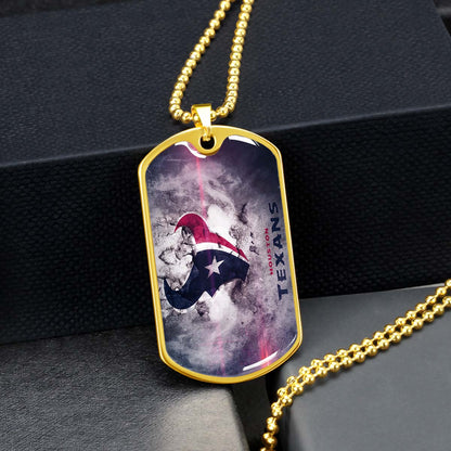 American Football - AFD064 - Houston Texans - NFL Football Team - American Football Dog Tag - Military Ball Chain - Luxury Dog Tag