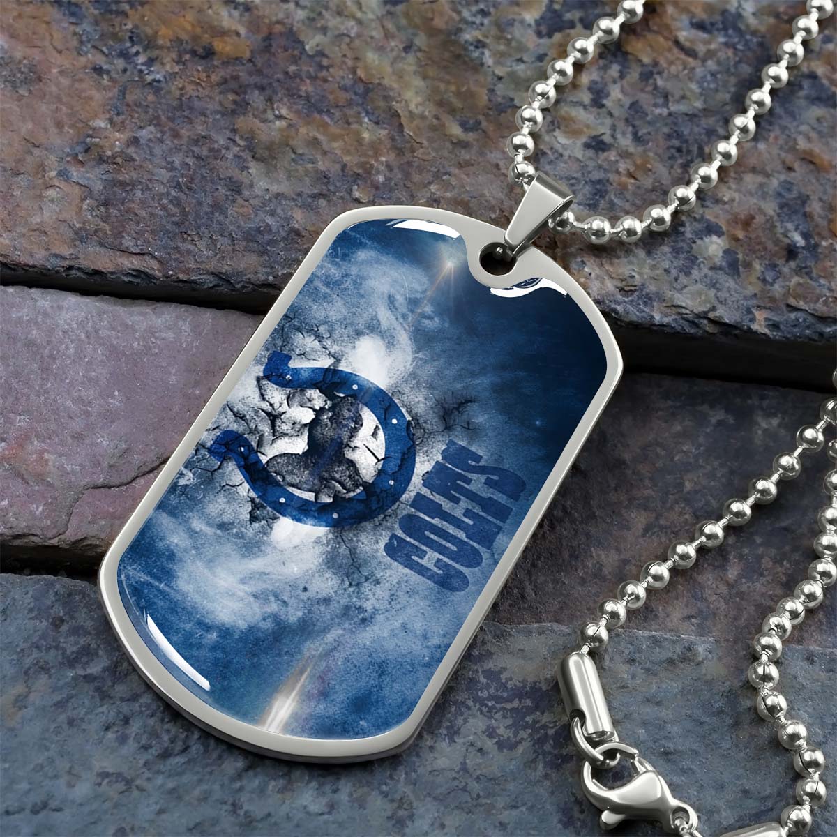 American Football - AFD065 - Indianapolis Colts - NFL Football Team - American Football Dog Tag - Military Ball Chain - Luxury Dog Tag