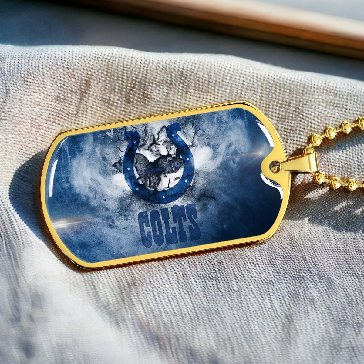 American Football - AFD065 - Indianapolis Colts - NFL Football Team - American Football Dog Tag - Military Ball Chain - Luxury Dog Tag
