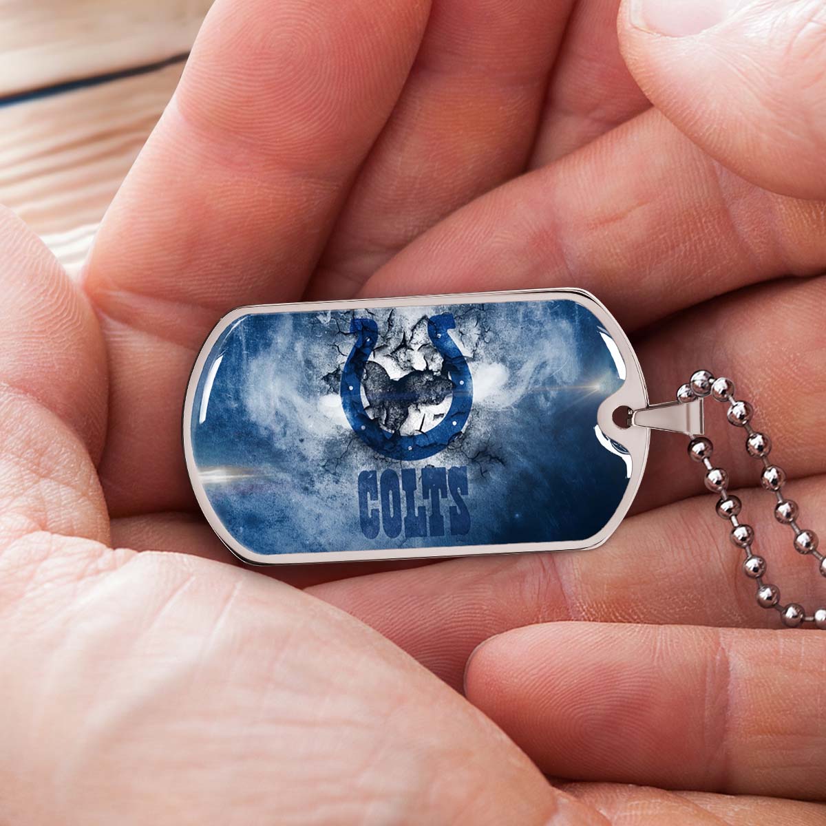 American Football - AFD065 - Indianapolis Colts - NFL Football Team - American Football Dog Tag - Military Ball Chain - Luxury Dog Tag