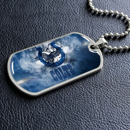 American Football - AFD065 - Indianapolis Colts - NFL Football Team - American Football Dog Tag - Military Ball Chain - Luxury Dog Tag