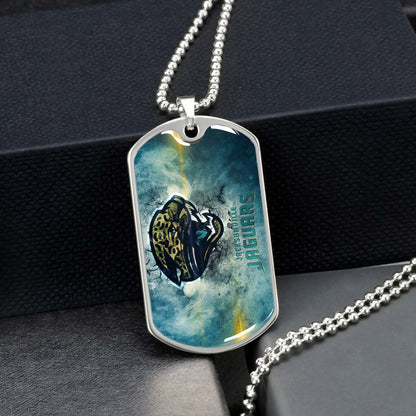 American Football - AFD066 - Jacksonville Jaguars - NFL Football Team - American Football Dog Tag - Military Ball Chain - Luxury Dog Tag