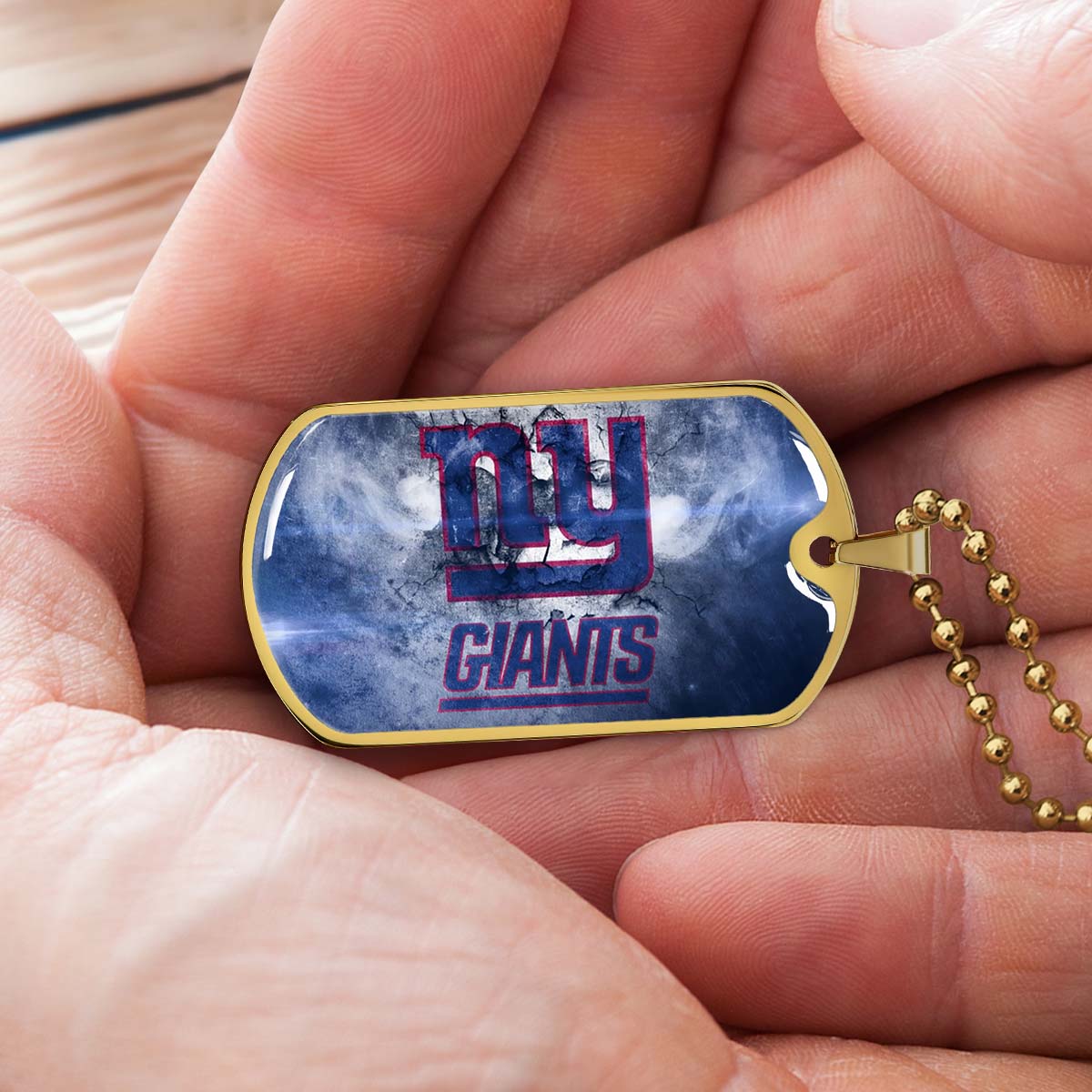 American Football - AFD072 - New York Giants - NFL Football Team - American Football Dog Tag - Military Ball Chain - Luxury Dog Tag