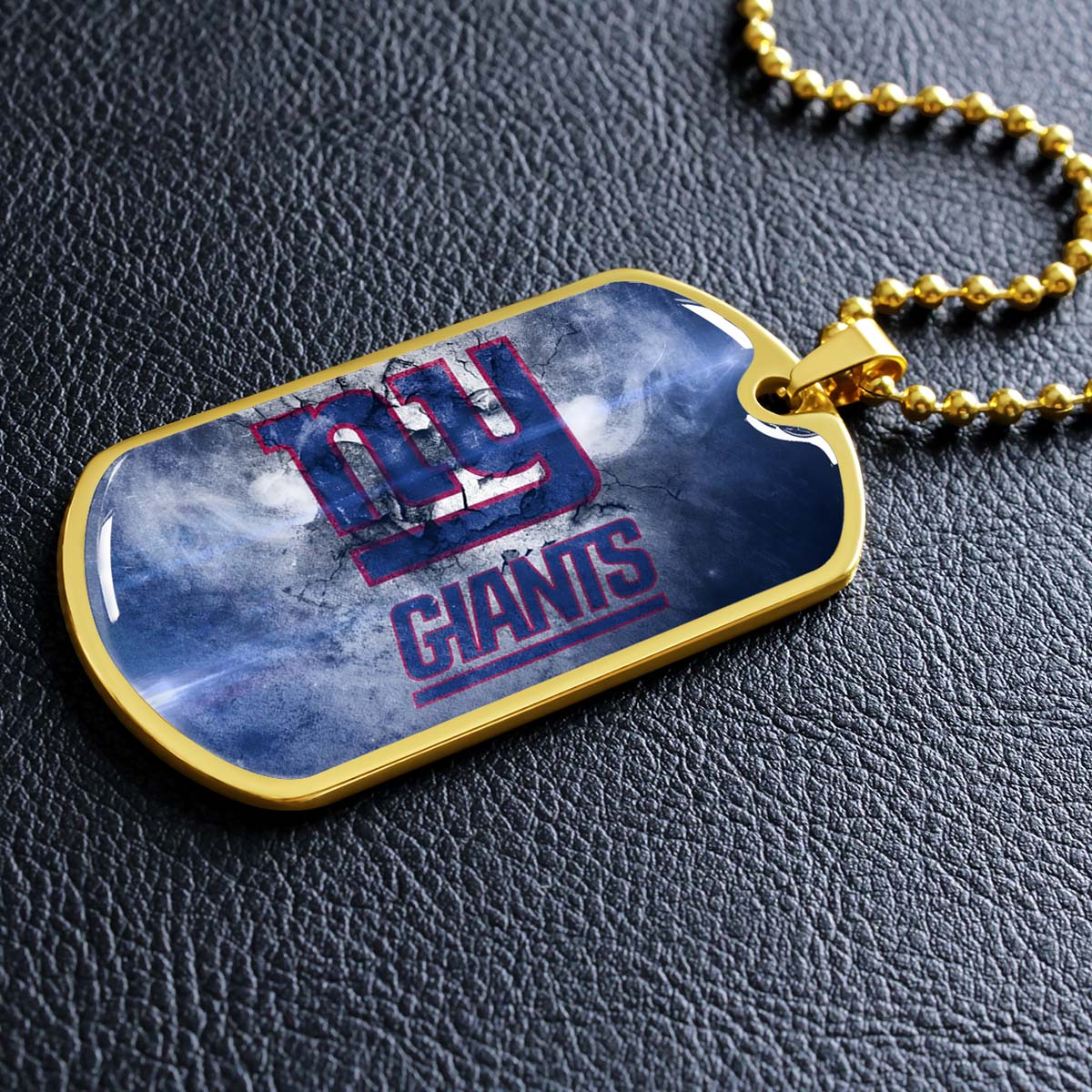 American Football - AFD072 - New York Giants - NFL Football Team - American Football Dog Tag - Military Ball Chain - Luxury Dog Tag