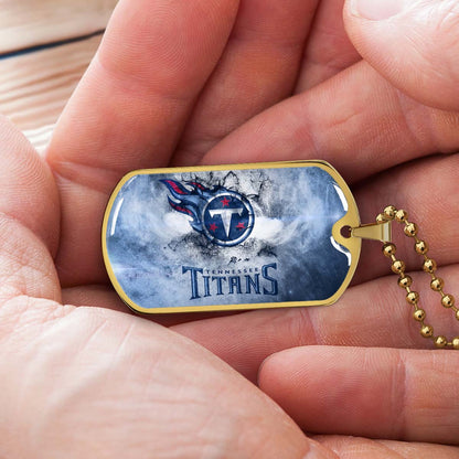 American Football - AFD082 - Tennessee Titans - NFL Football Team - American Football Dog Tag - Military Ball Chain - Luxury Dog Tag