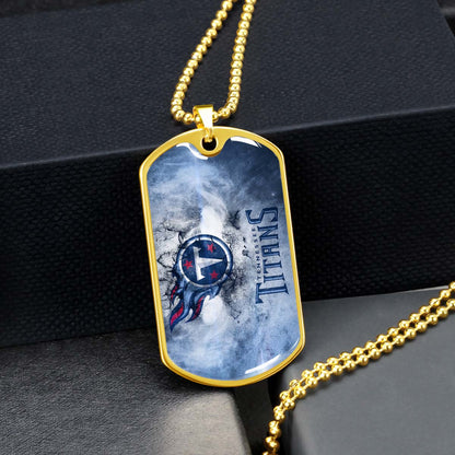 American Football - AFD082 - Tennessee Titans - NFL Football Team - American Football Dog Tag - Military Ball Chain - Luxury Dog Tag