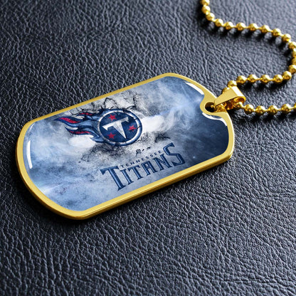 American Football - AFD082 - Tennessee Titans - NFL Football Team - American Football Dog Tag - Military Ball Chain - Luxury Dog Tag