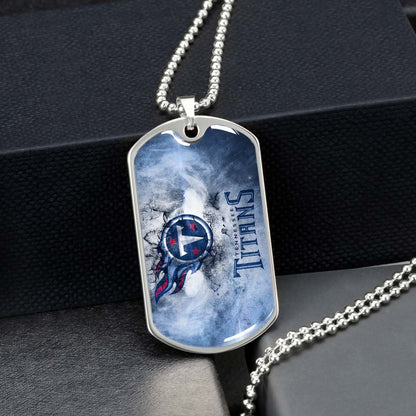American Football - AFD082 - Tennessee Titans - NFL Football Team - American Football Dog Tag - Military Ball Chain - Luxury Dog Tag