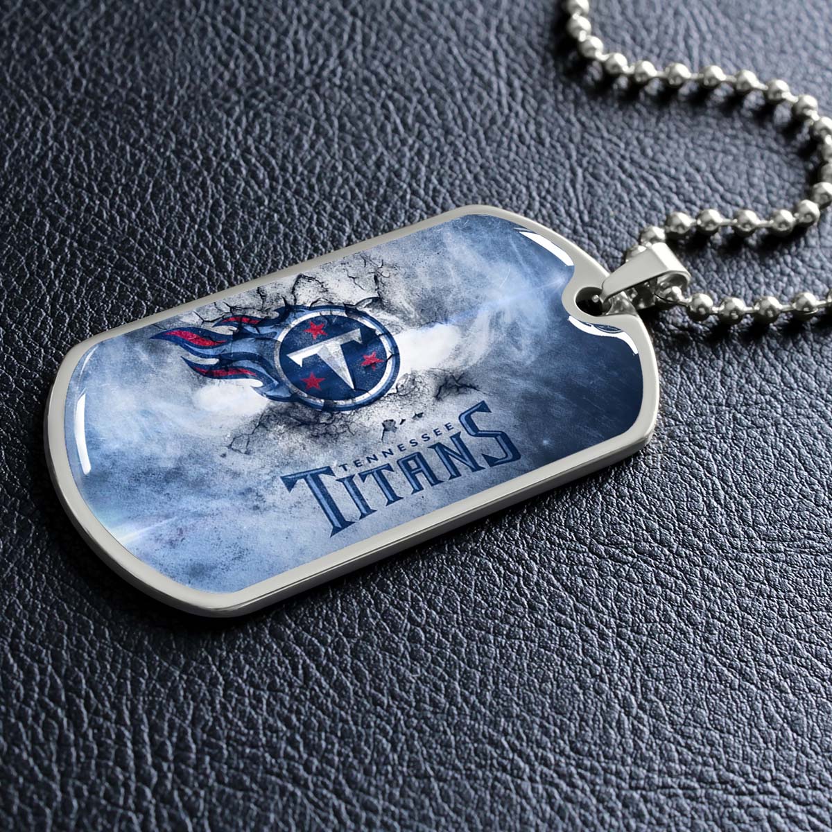 American Football - AFD082 - Tennessee Titans - NFL Football Team - American Football Dog Tag - Military Ball Chain - Luxury Dog Tag