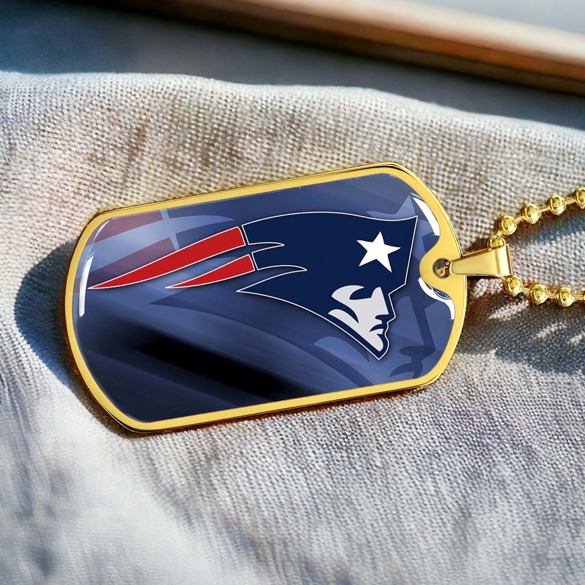 American Football - AFD087 - New England Patriots The Spirit Of Champions In Sports - NFL Football Team - American Football Dog Tag - Military Ball Chain - Luxury Dog Tag