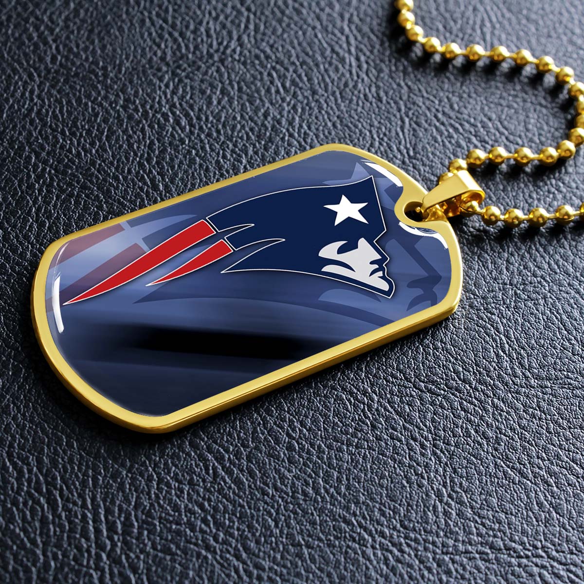 American Football - AFD087 - New England Patriots The Spirit Of Champions In Sports - NFL Football Team - American Football Dog Tag - Military Ball Chain - Luxury Dog Tag