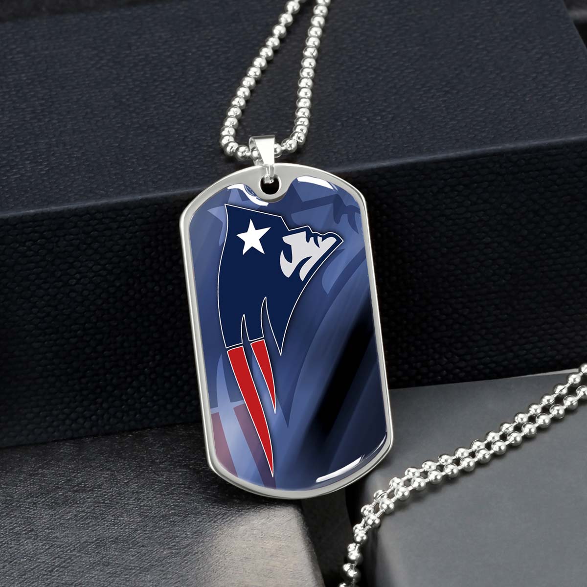 American Football - AFD087 - New England Patriots The Spirit Of Champions In Sports - NFL Football Team - American Football Dog Tag - Military Ball Chain - Luxury Dog Tag