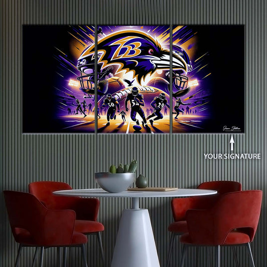 American Football Wall Art - AF5166 - Baltimore Ravens - NFL Football Team - American Football Poster - American Football Canvas