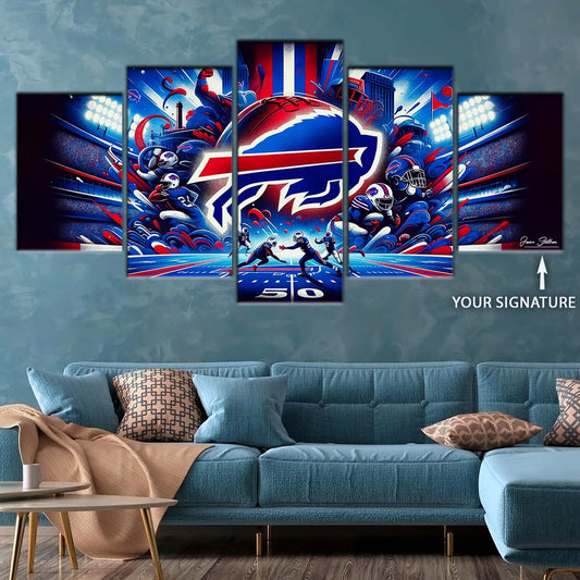 American Football Wall Art - AF5169 - Buffalo Bills - Super Bowl Spirit - NFL Football Team - American Football Poster - American Football Canvas