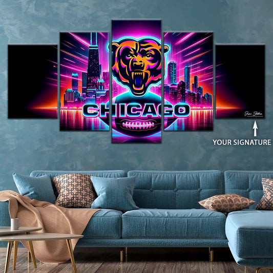 American Football Wall Art - AF5171 - Chicago Bears - NFL Football Team - American Football Poster - American Football Canvas