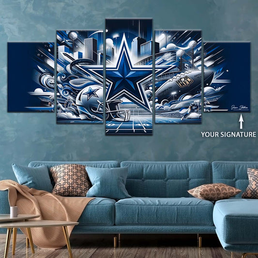 American Football Wall Art - AF5175 - Dallas Cowboys - Super Bowl Dreams - NFL Football Team - American Football Poster - American Football Canvas