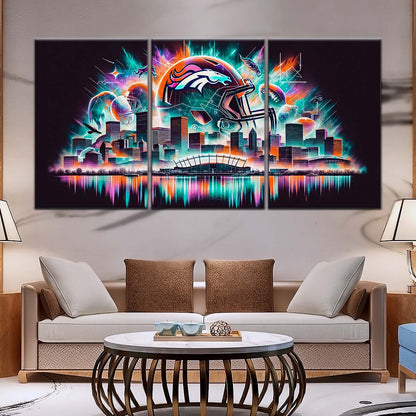 American Football Wall Art - AF5179 - Denver Broncos - Vibrant NFL Football - American Football Poster - American Football Canvas