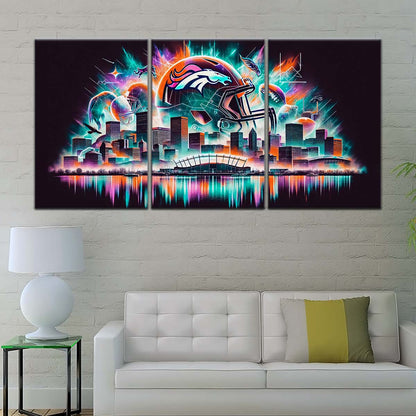 American Football Wall Art - AF5179 - Denver Broncos - Vibrant NFL Football - American Football Poster - American Football Canvas