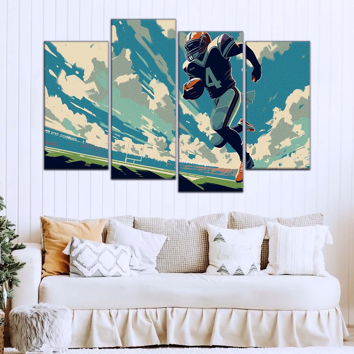 American Football Wall Art - AF5187 - Dynamic NFL Football Touchdown Victory - American Football Poster - American Football Canvas