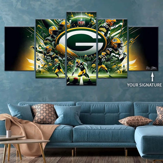 American Football Wall Art - AF5191 - Green Bay Packers - Football NFL Super Bowl - American Football Poster - American Football Canvas